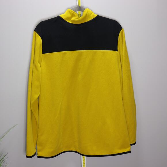 The North Face Women’s XL Fleece Snap Pullover Yellow Black - Picture 2 of 4